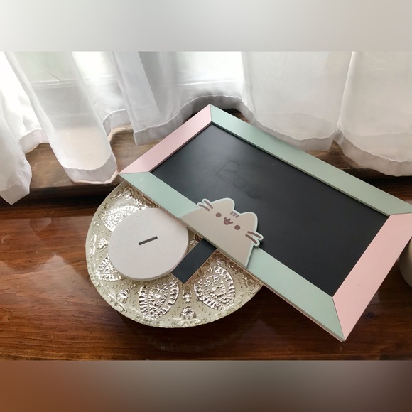 Lot PUSHEEN Cat Mini Tabletop Chalkboard Slow Rise Stress Ball Handkerchief Lot - Picture 9 of 13